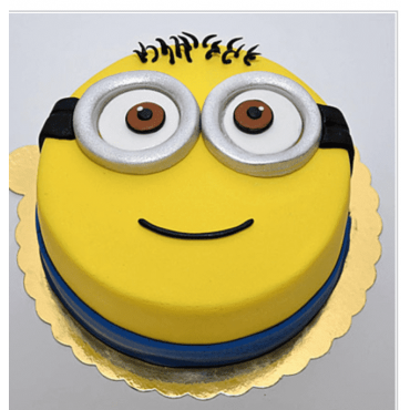Minion vanilla cake...
