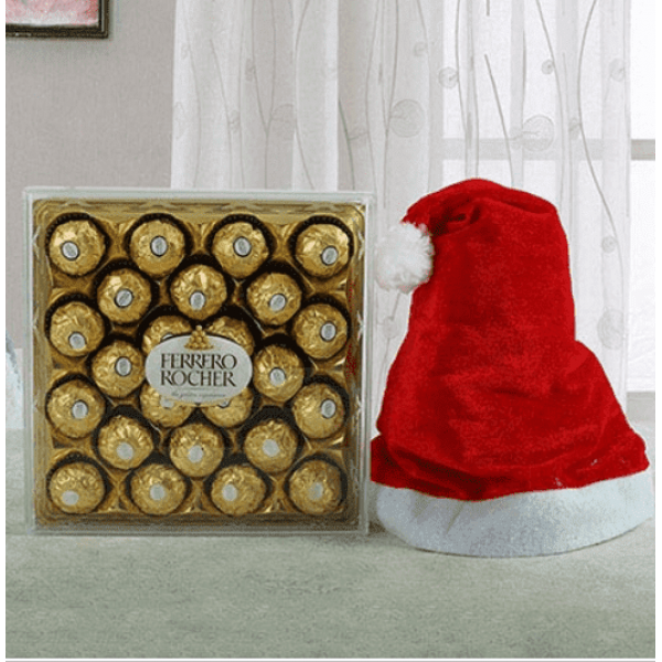 Ferrero chocolate with Santa