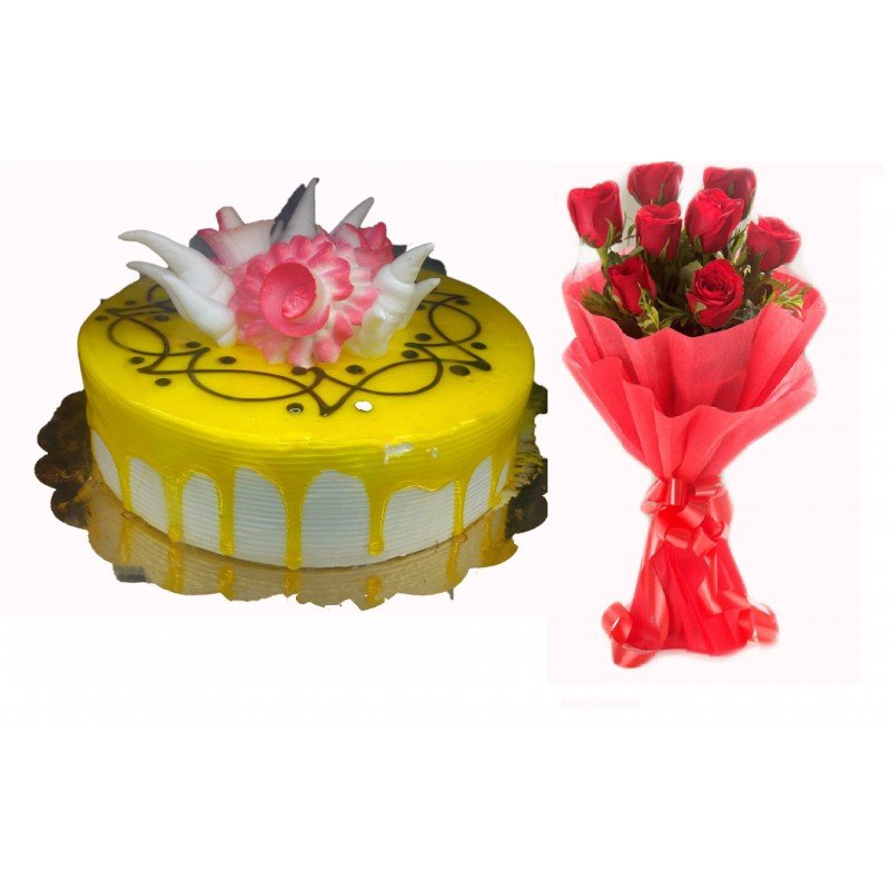 Rose N Mango Cake