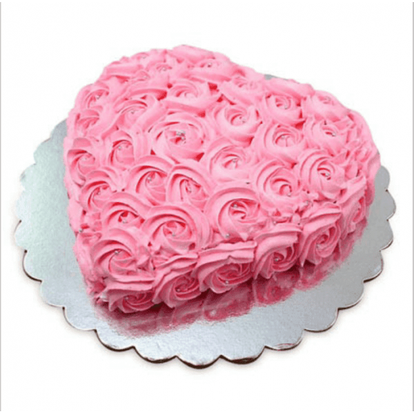 Rose Heart Shape Cake