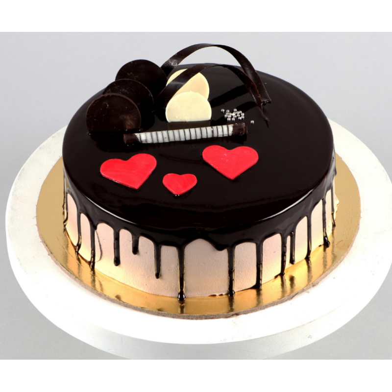 Chocolate heart  Round Cake